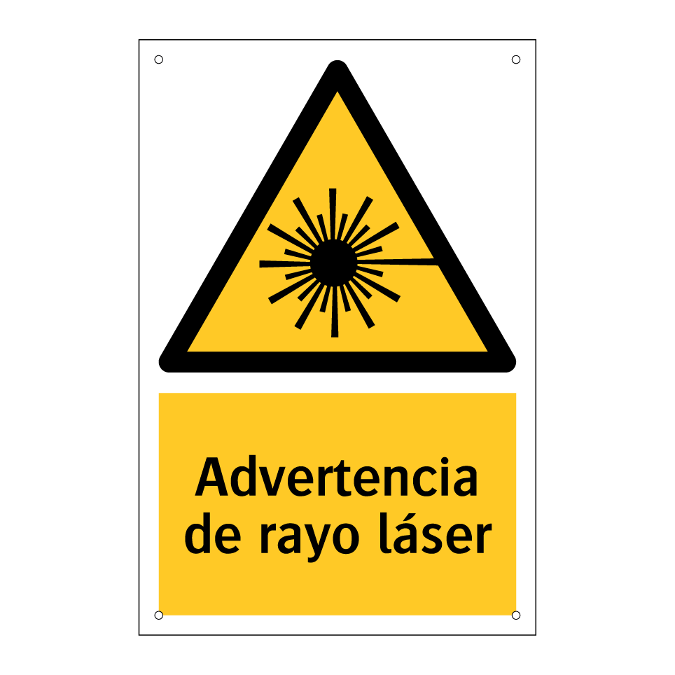 Advertencia de rayo láser