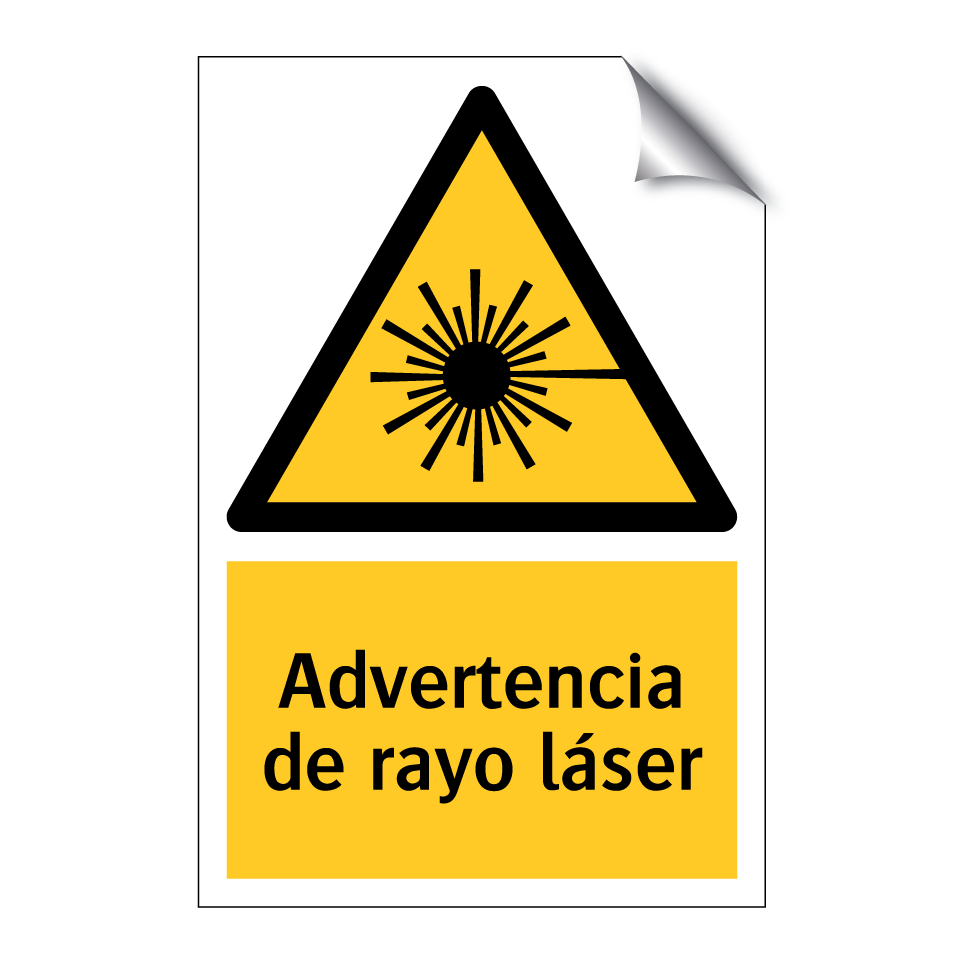 Advertencia de rayo láser