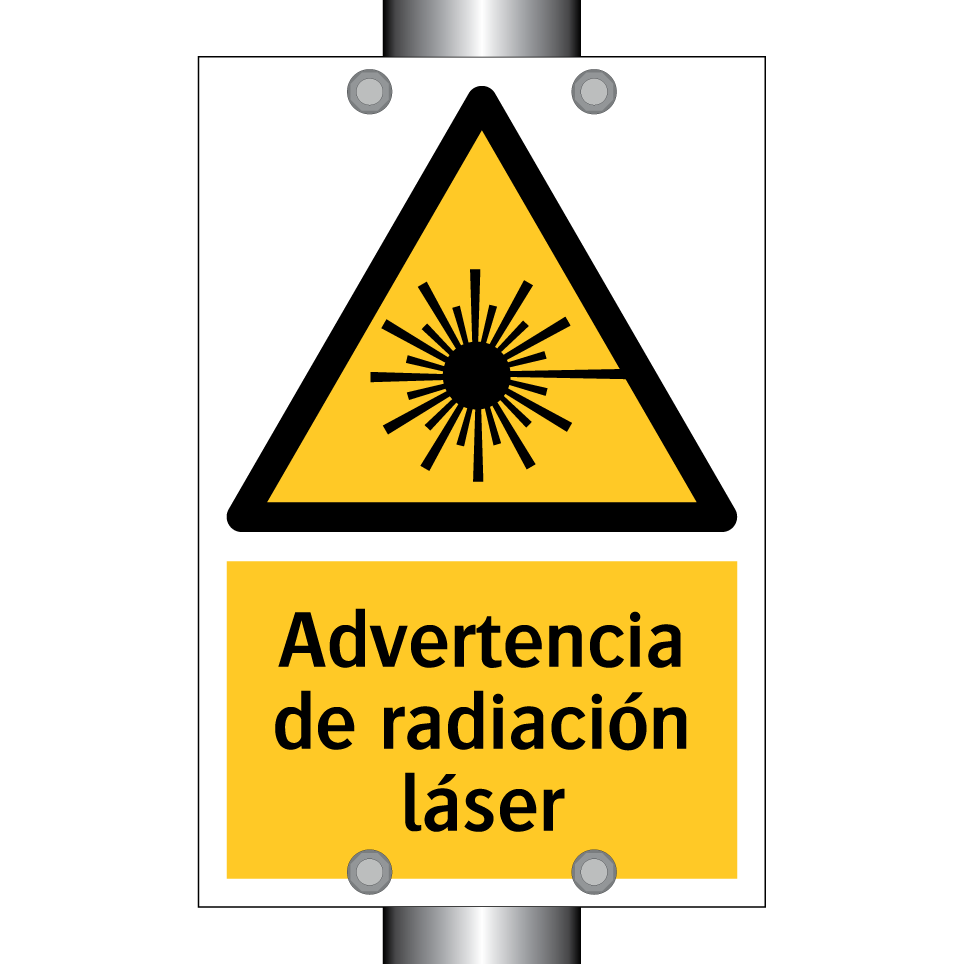 Advertencia de radiación láser