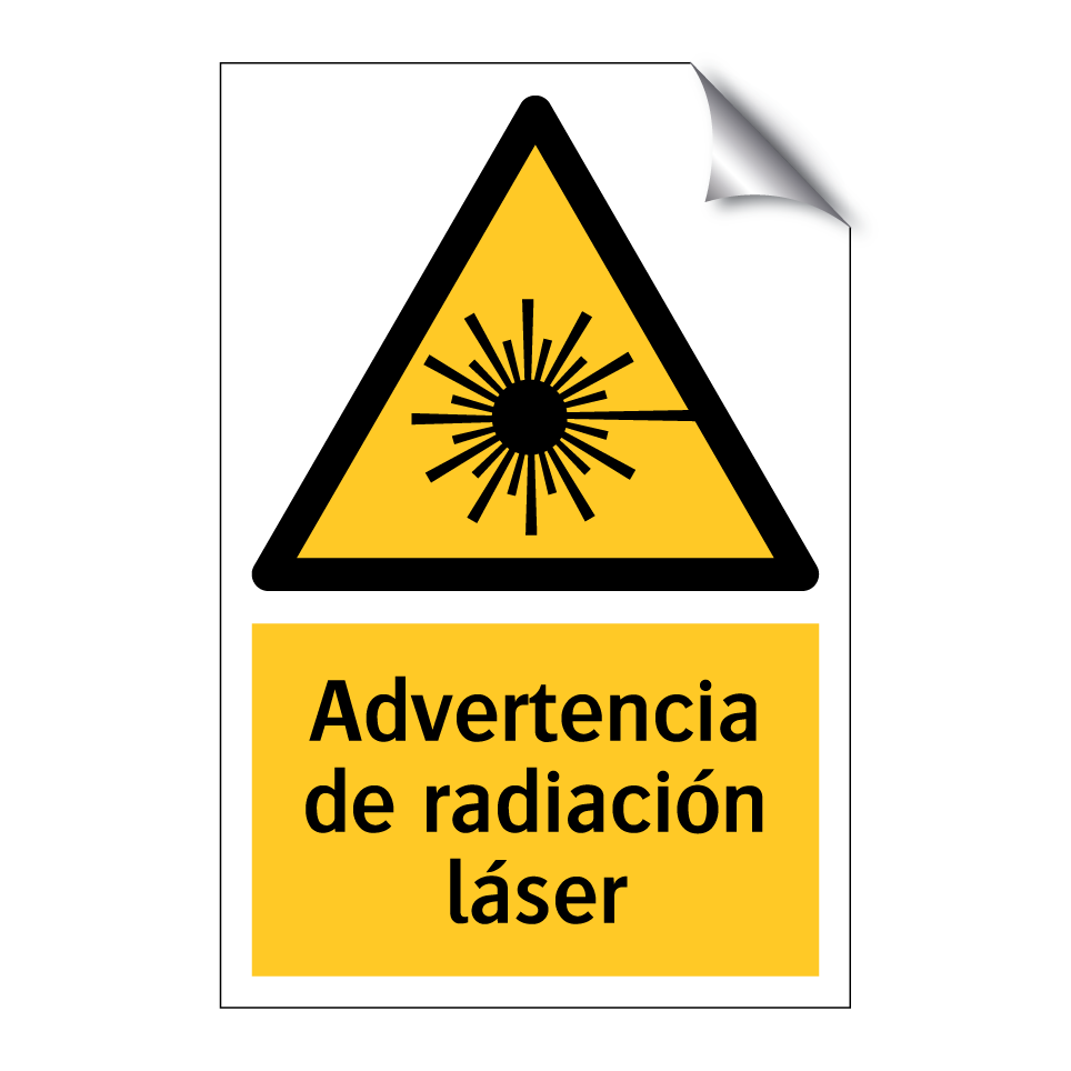 Advertencia de radiación láser
