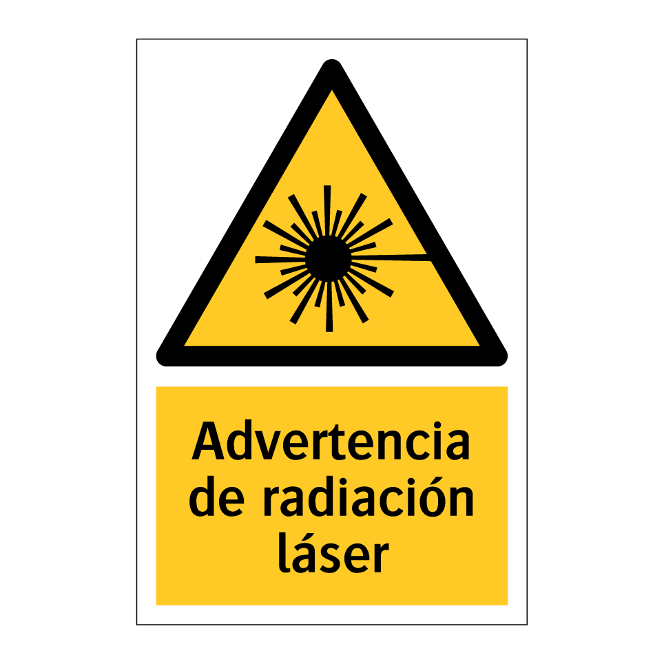 Advertencia de radiación láser