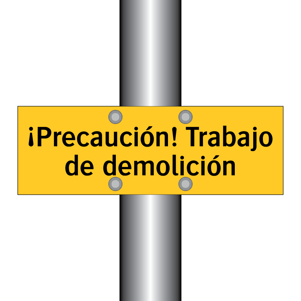 ¡Precaución! Trabajo de demolición