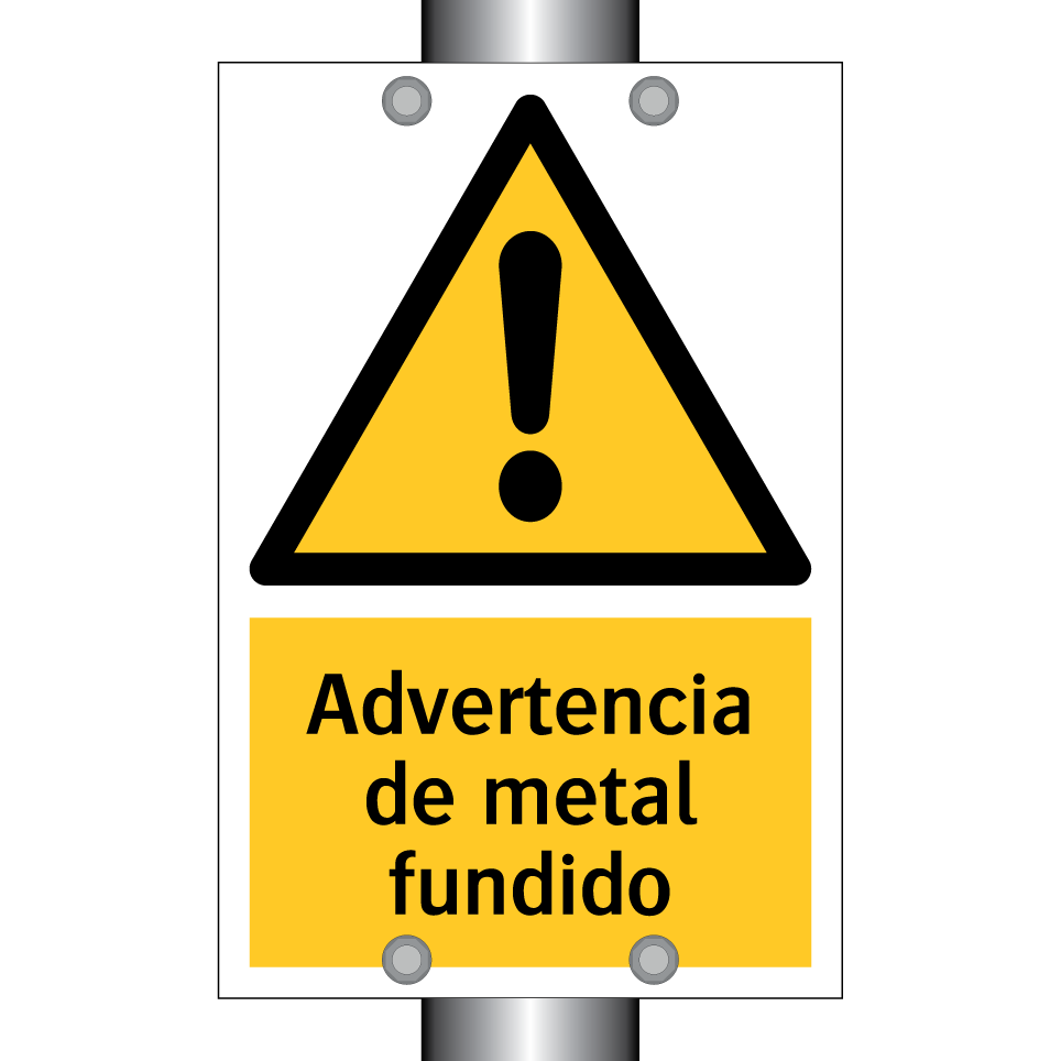 Advertencia de metal fundido