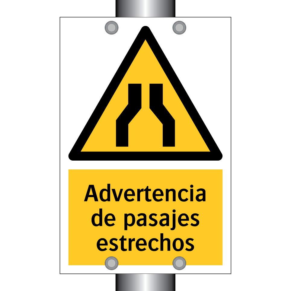 Advertencia de pasajes estrechos