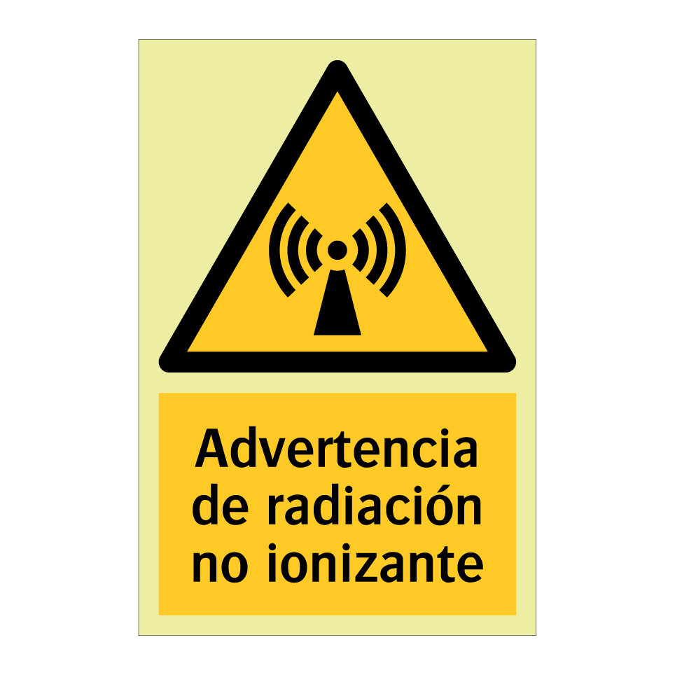 Advertencia de radiación no ionizante