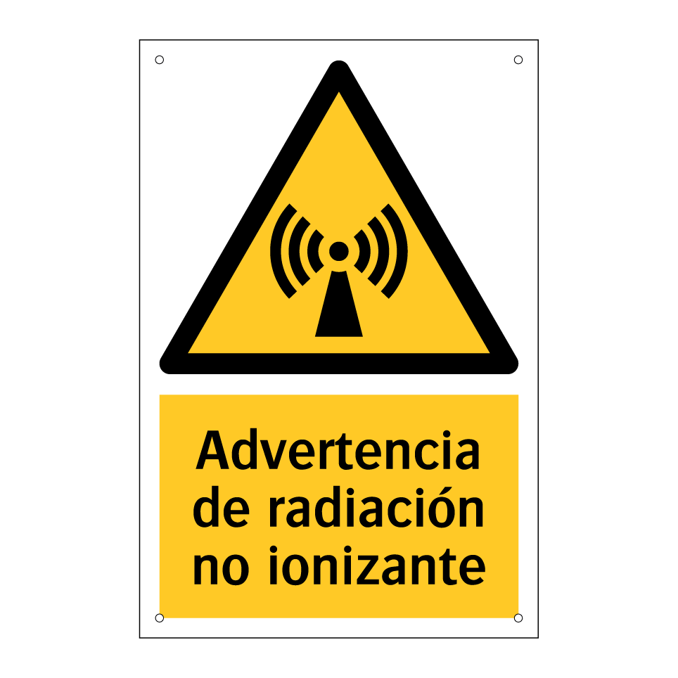 Advertencia de radiación no ionizante