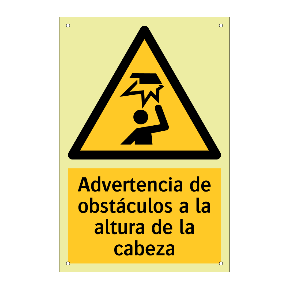 Advertencia de obstáculos a la altura de la cabeza