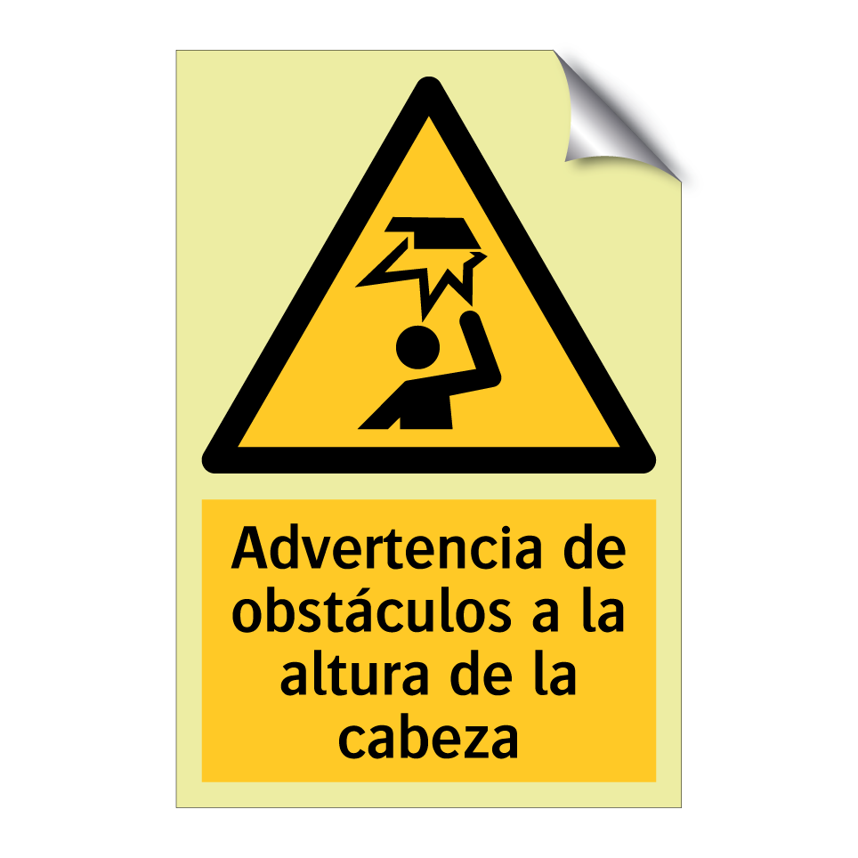 Advertencia de obstáculos a la altura de la cabeza