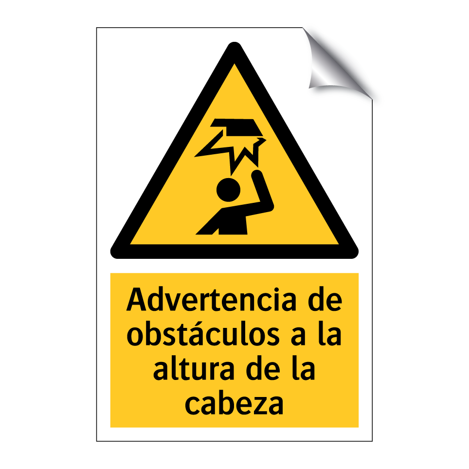 Advertencia de obstáculos a la altura de la cabeza