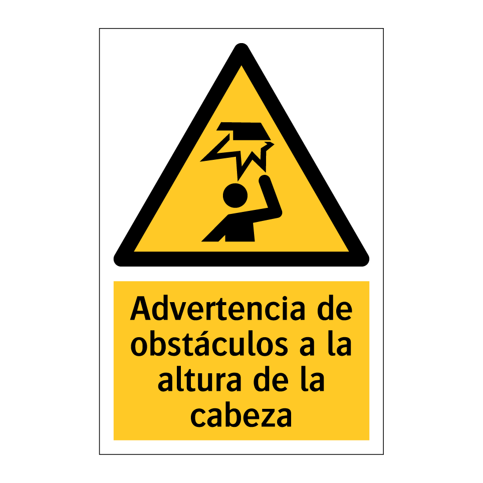 Advertencia de obstáculos a la altura de la cabeza