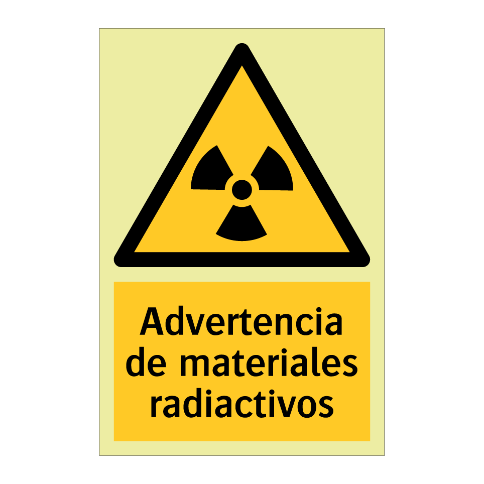 Advertencia de materiales radiactivos
