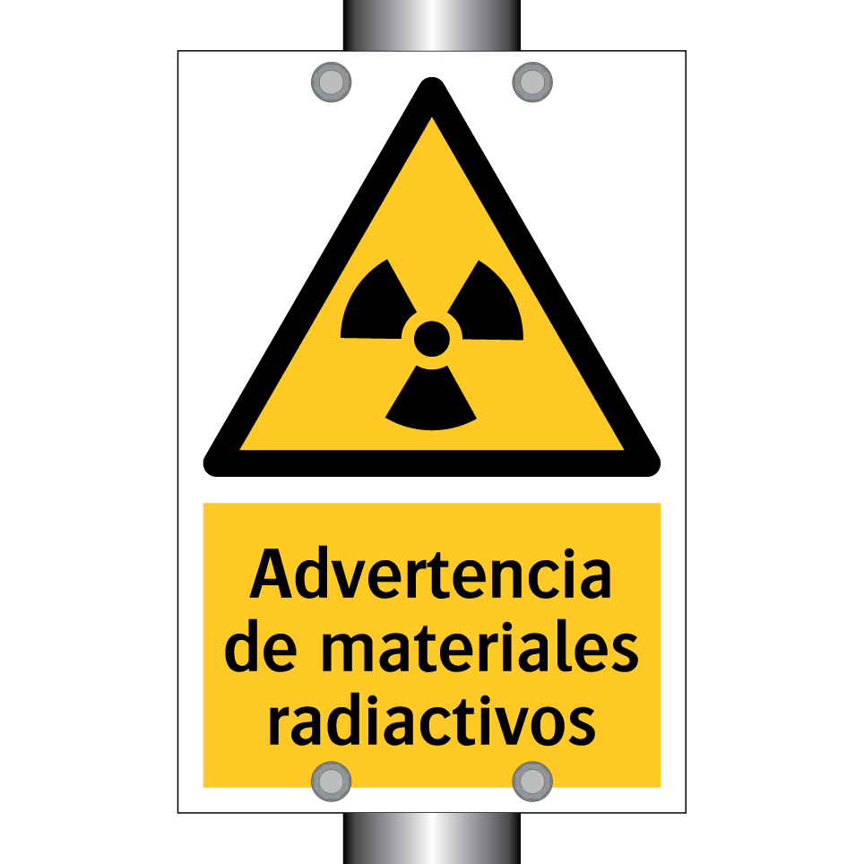 Advertencia de materiales radiactivos