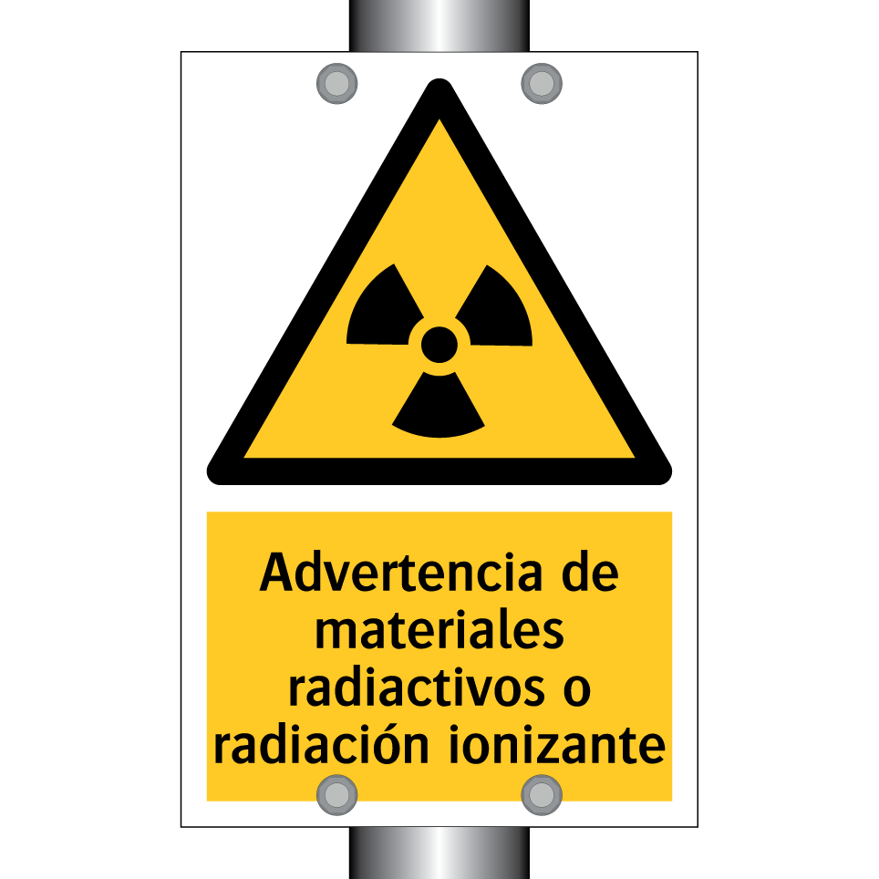 Advertencia de materiales radiactivos o radiación ionizante