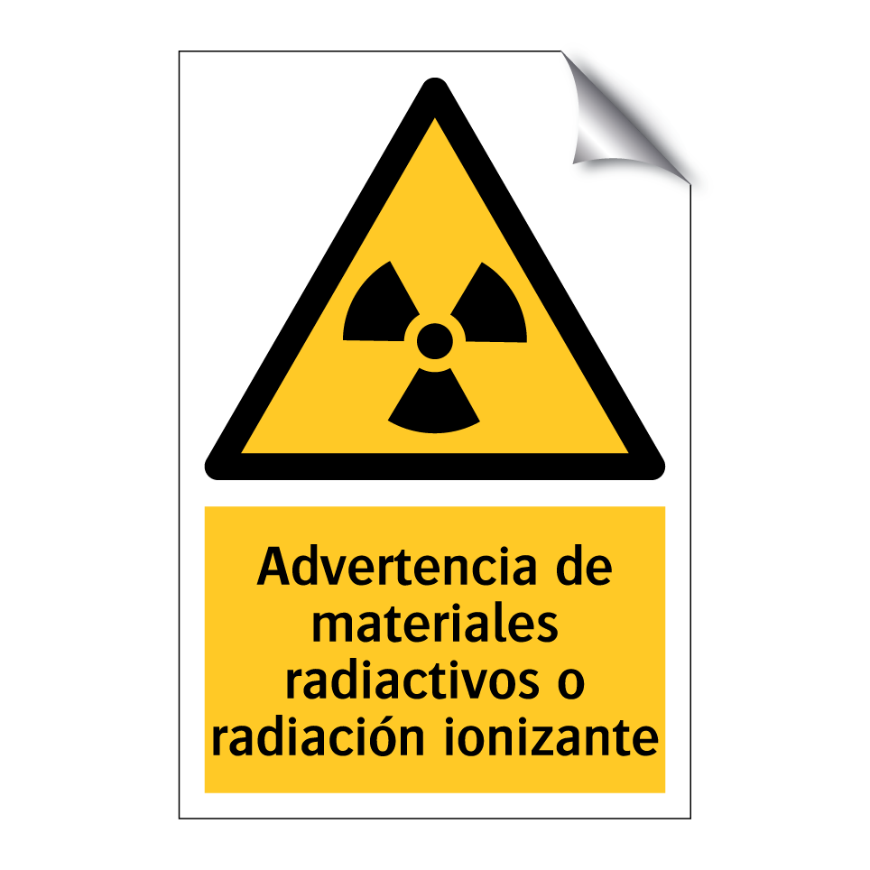 Advertencia de materiales radiactivos o radiación ionizante