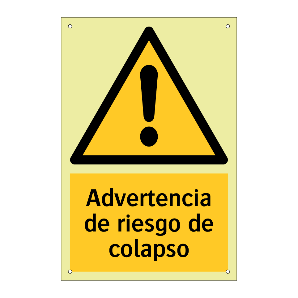 Advertencia de riesgo de colapso