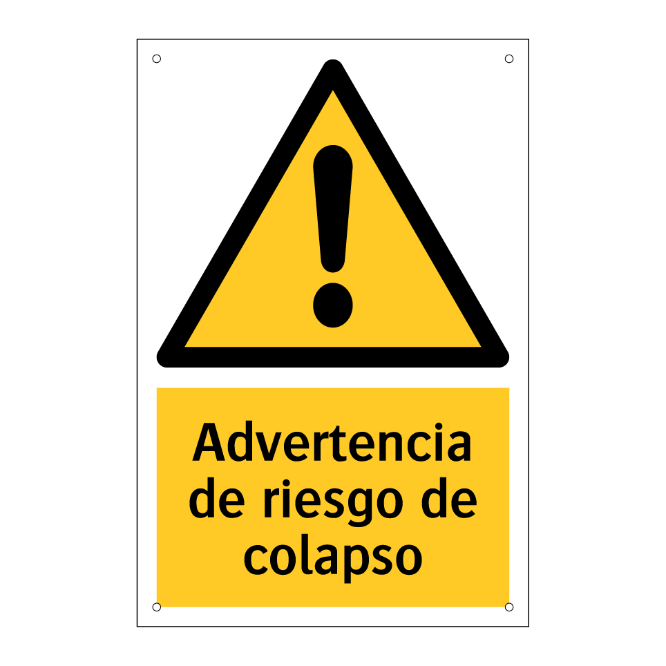 Advertencia de riesgo de colapso