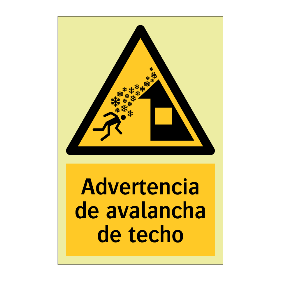 Advertencia de avalancha de techo