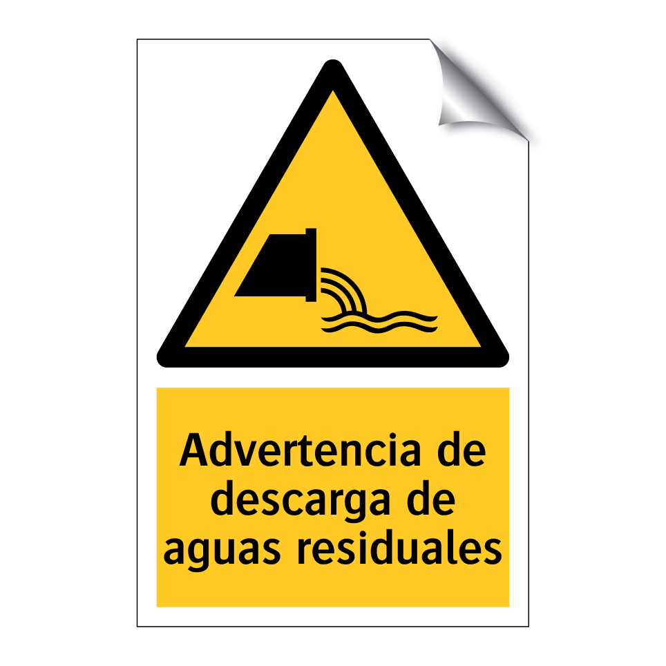 Advertencia de descarga de aguas residuales