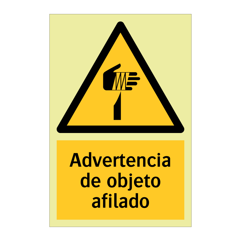 Advertencia de objeto afilado