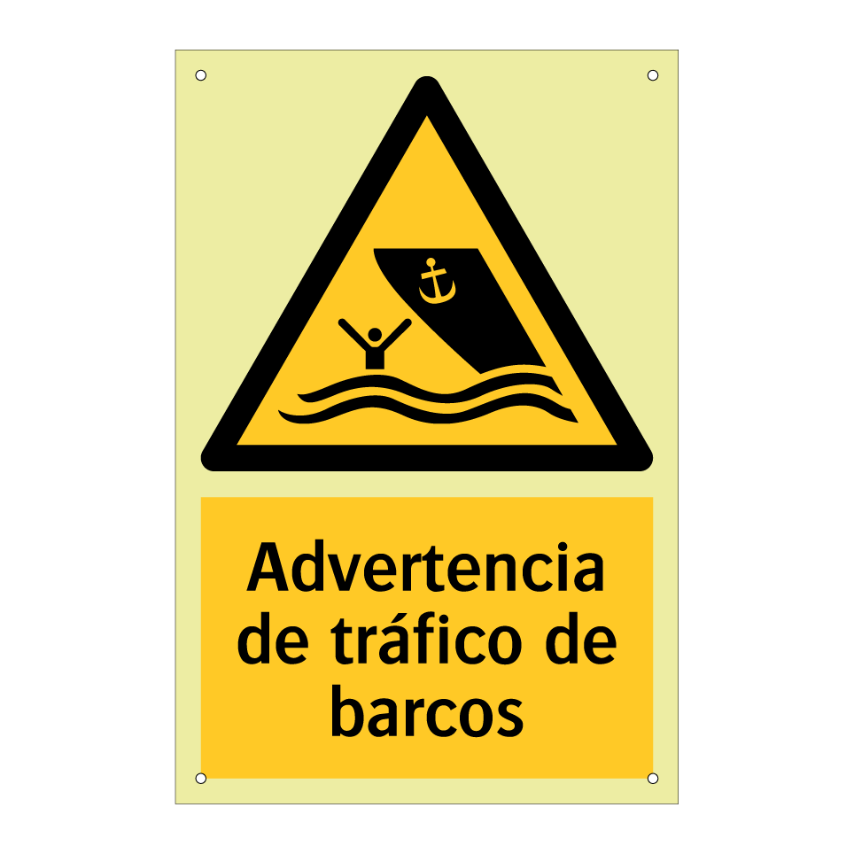 Advertencia de tráfico de barcos