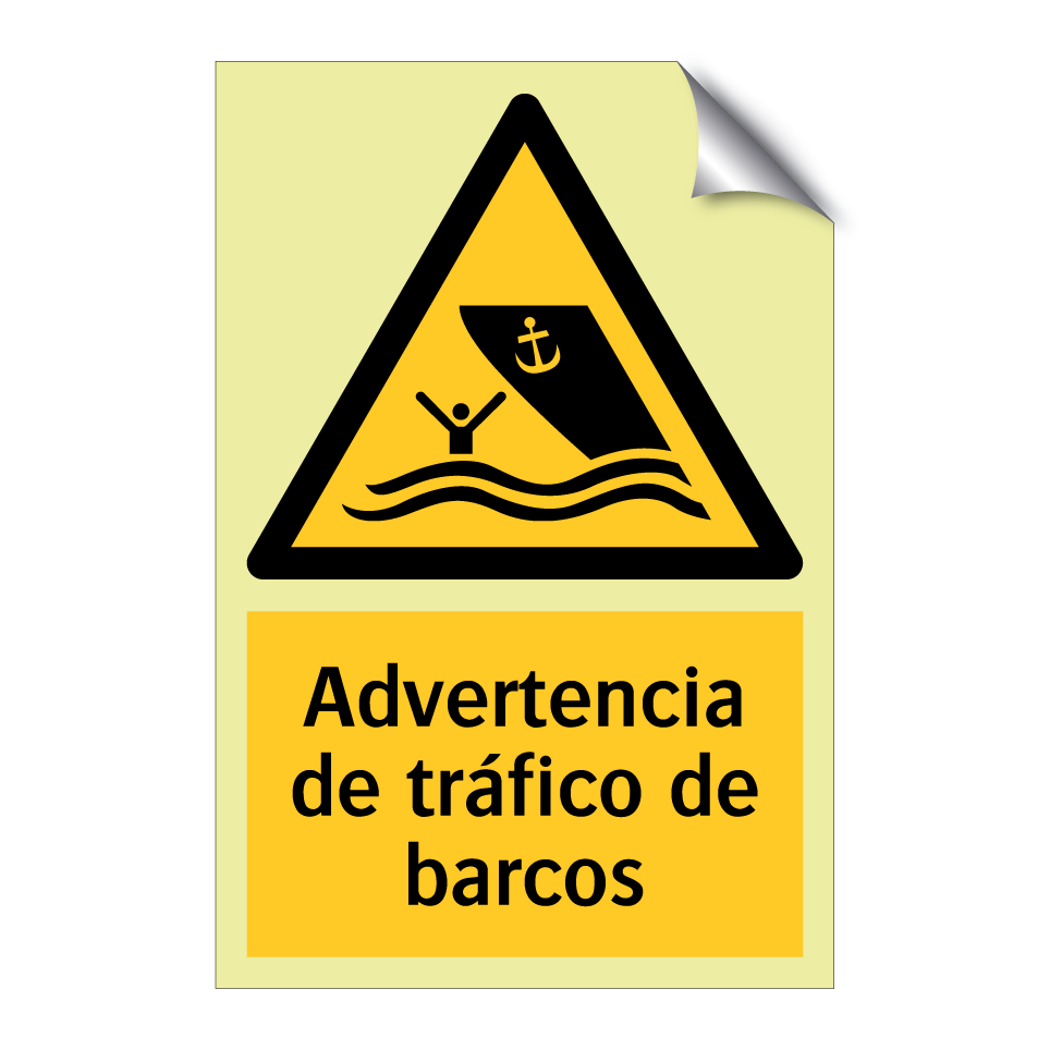Advertencia de tráfico de barcos