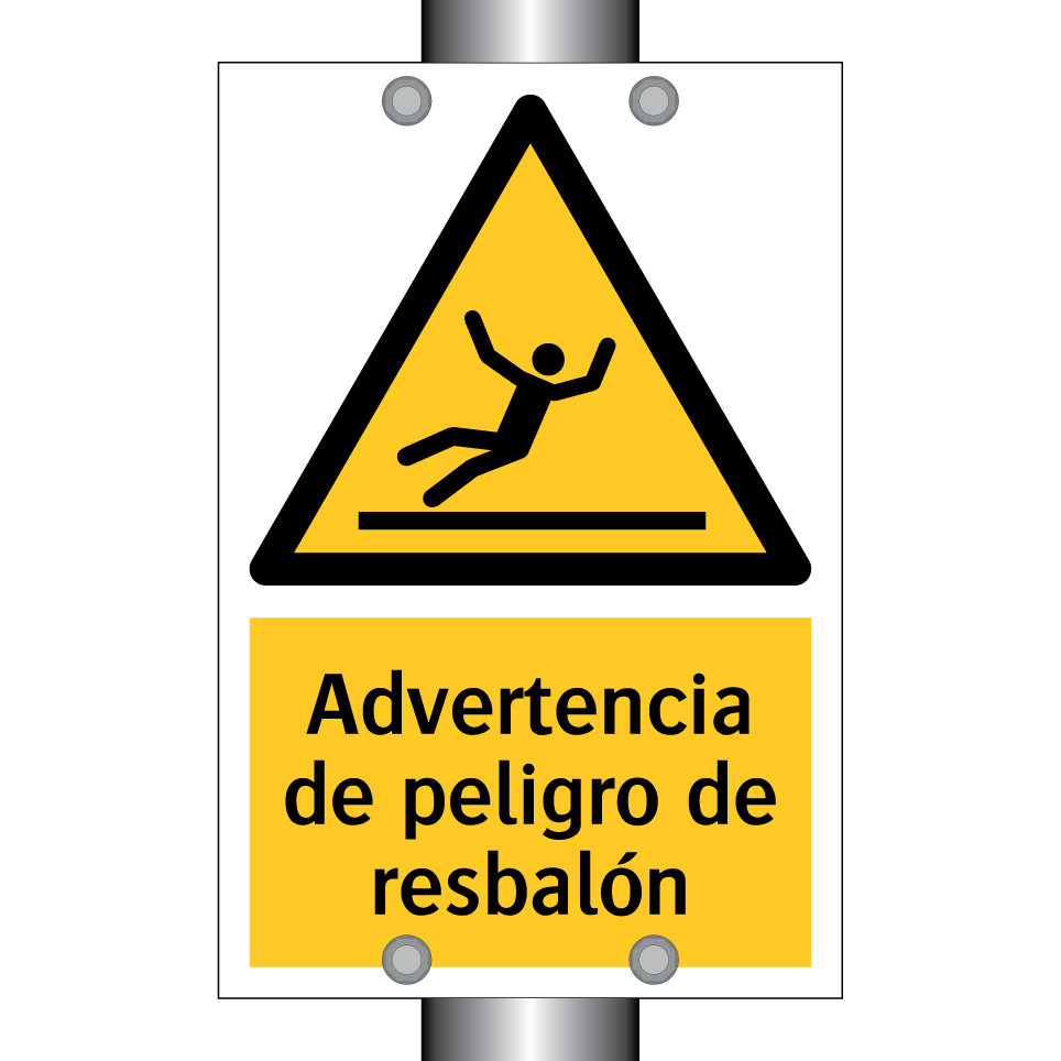 Advertencia de peligro de resbalón