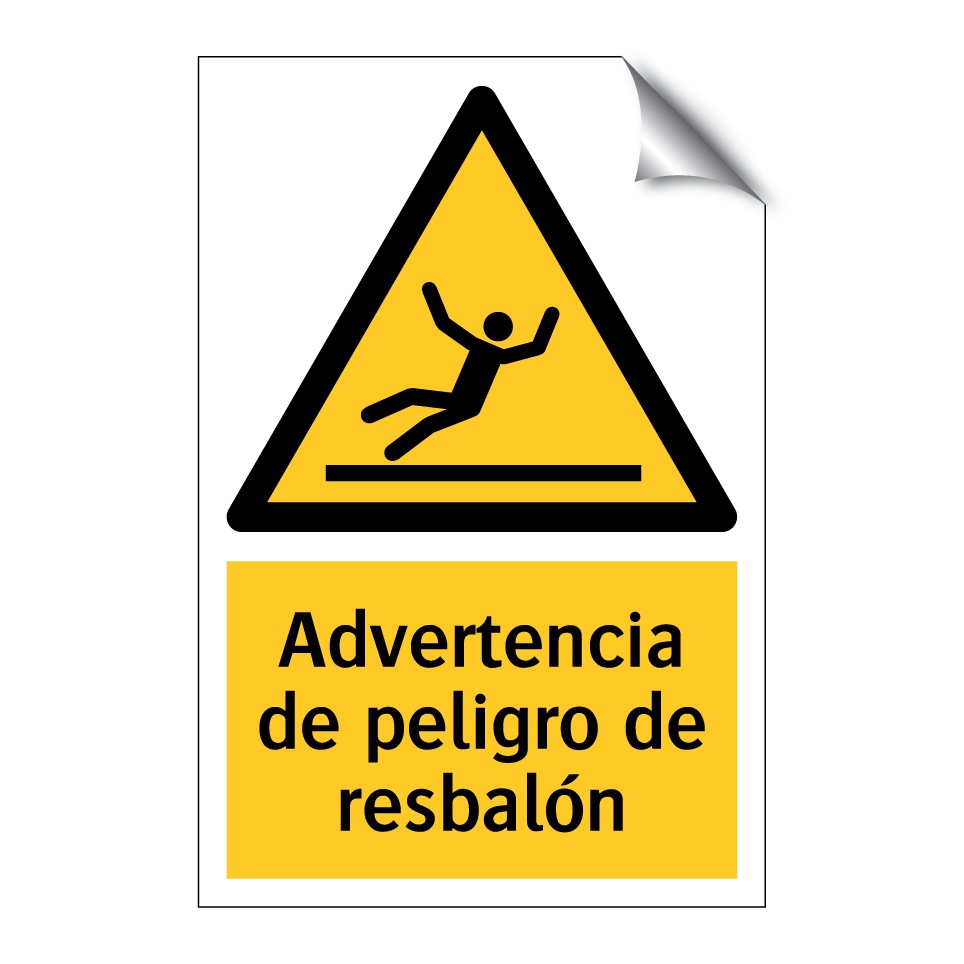 Advertencia de peligro de resbalón