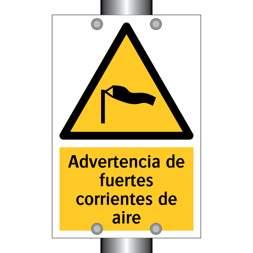 Advertencia de fuertes corrientes de aire