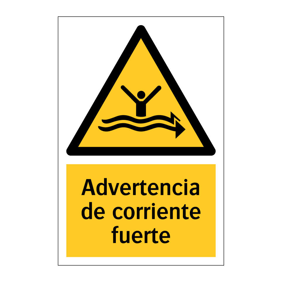Advertencia de corriente fuerte