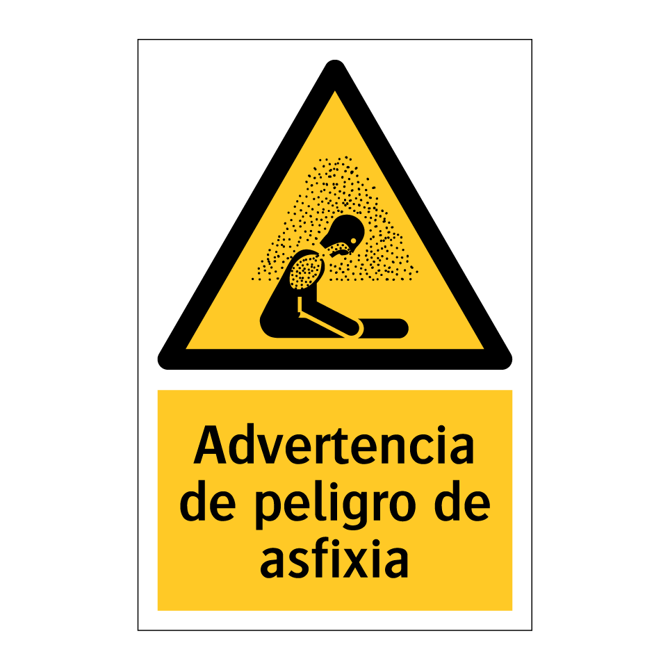 Advertencia de peligro de asfixia
