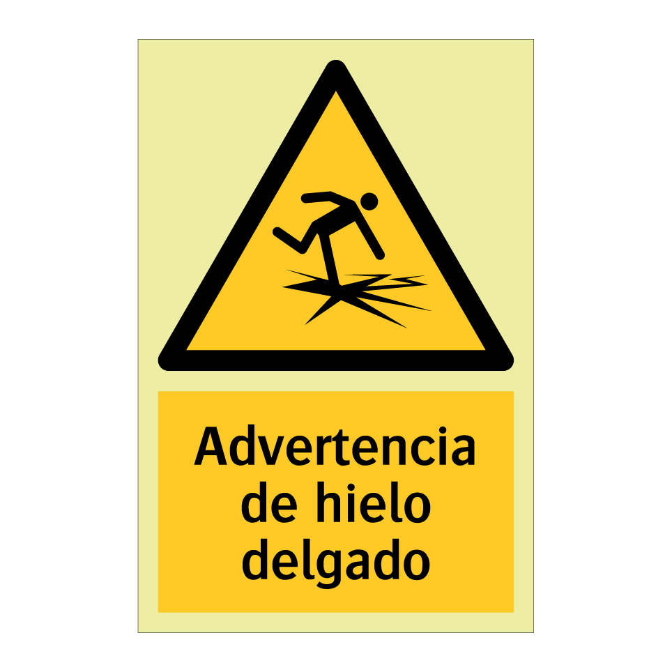 Advertencia de hielo delgado