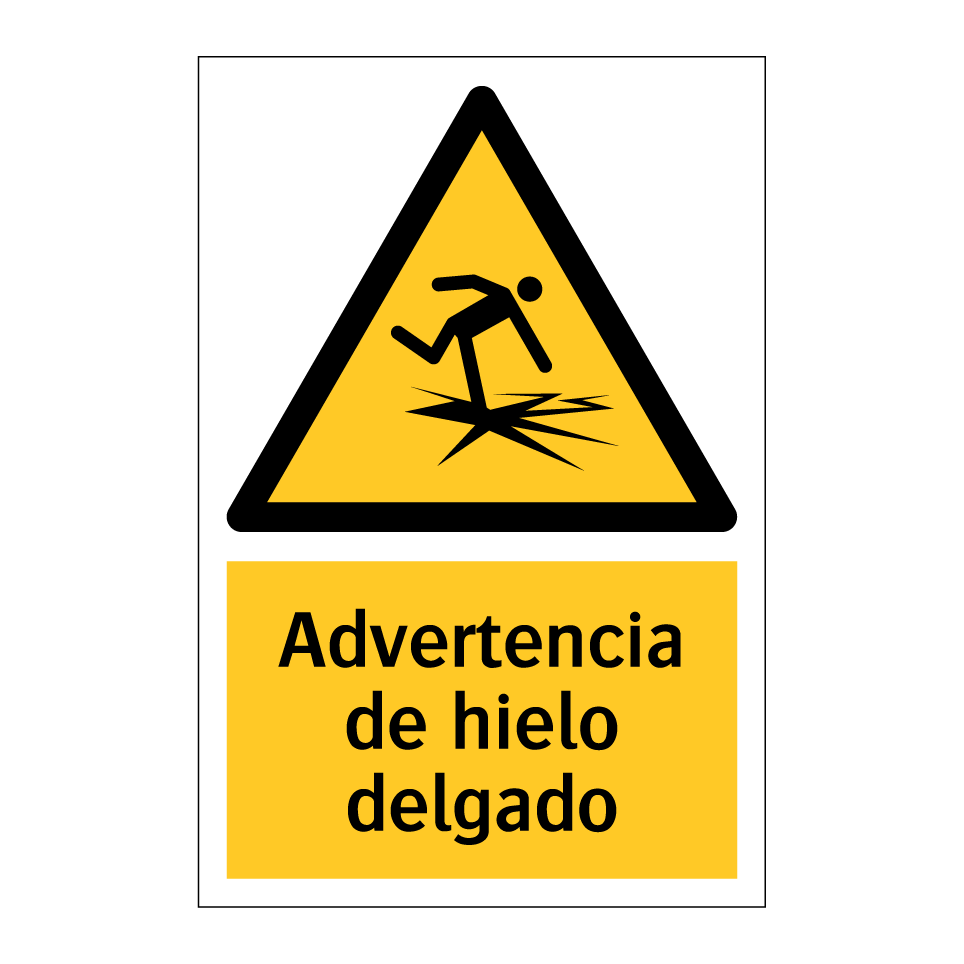 Advertencia de hielo delgado