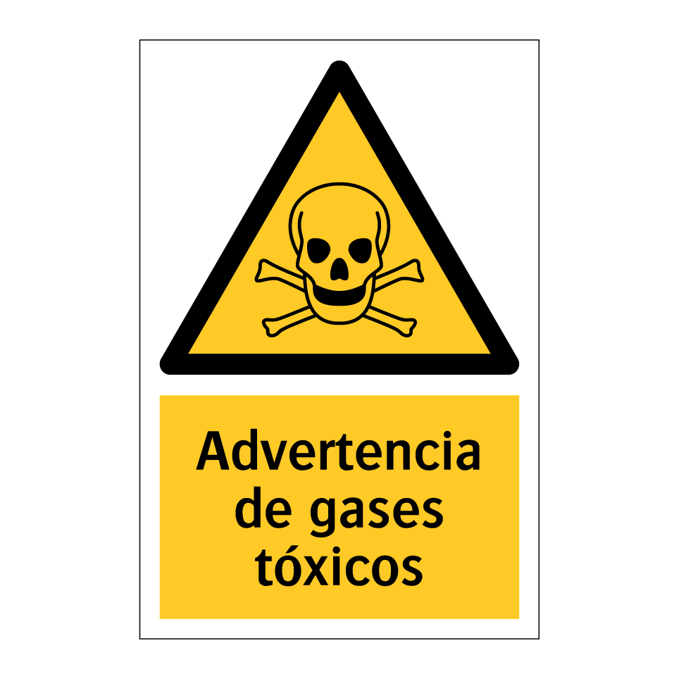 Advertencia de gases tóxicos