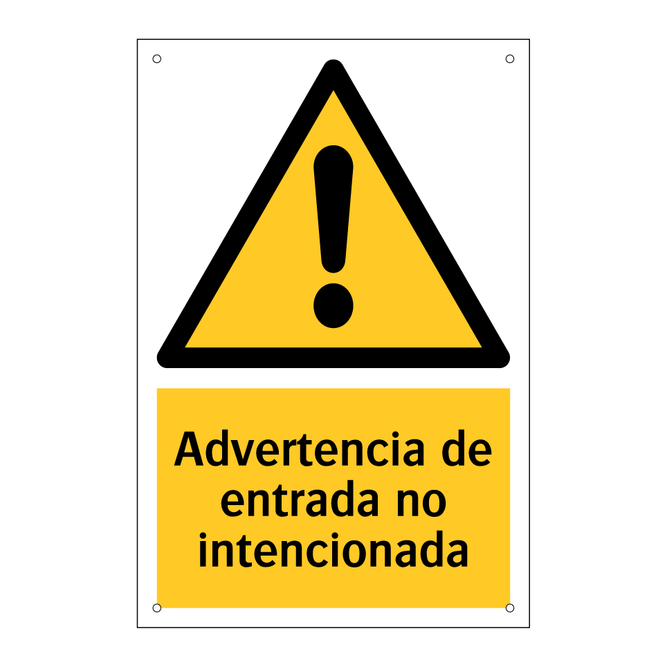 Advertencia de entrada no intencionada