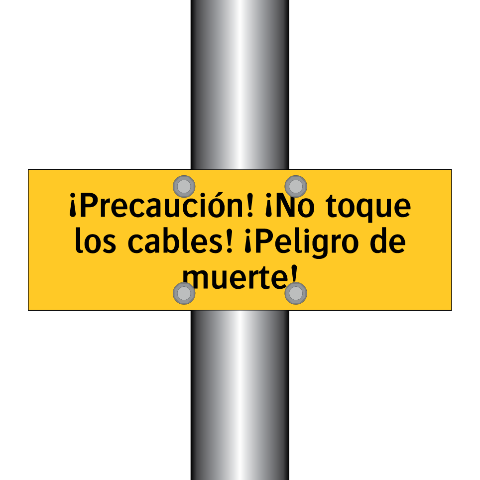 ¡Precaución! ¡No toque los cables! ¡Peligro de muerte!