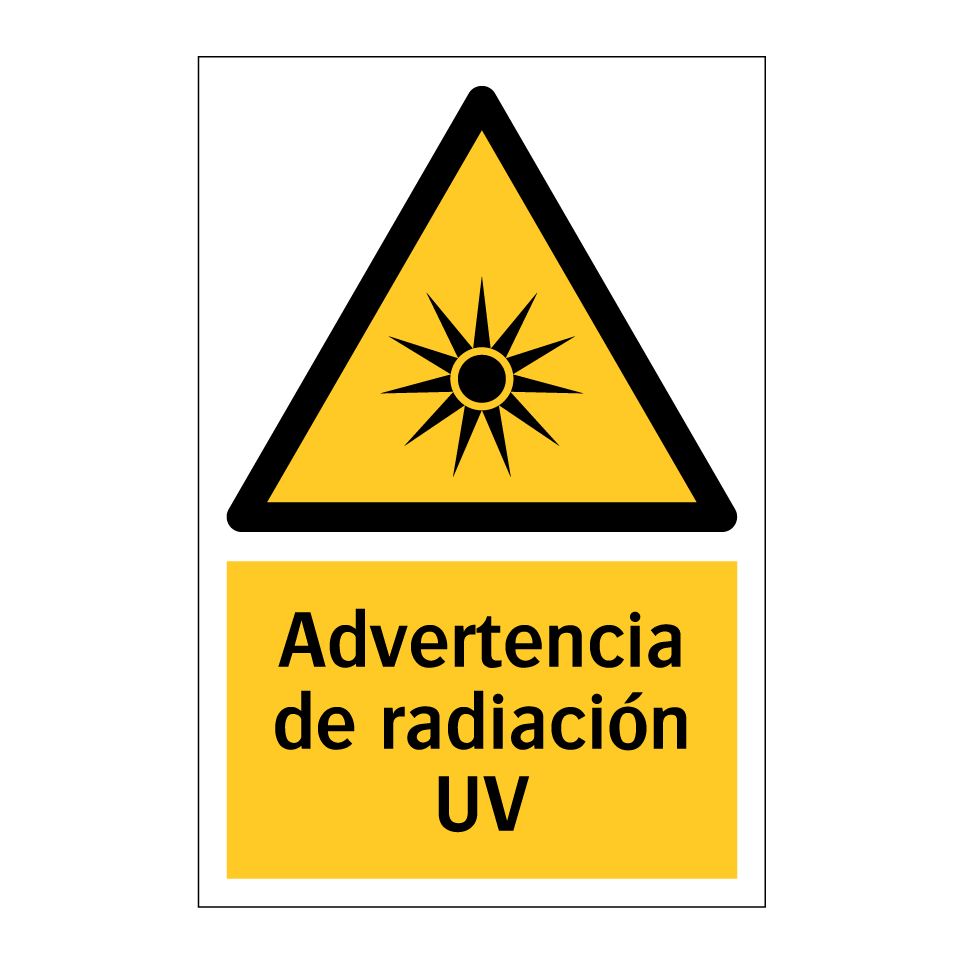 Advertencia de radiación UV