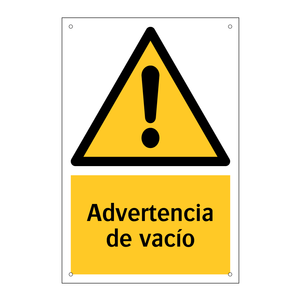 Advertencia de vacío