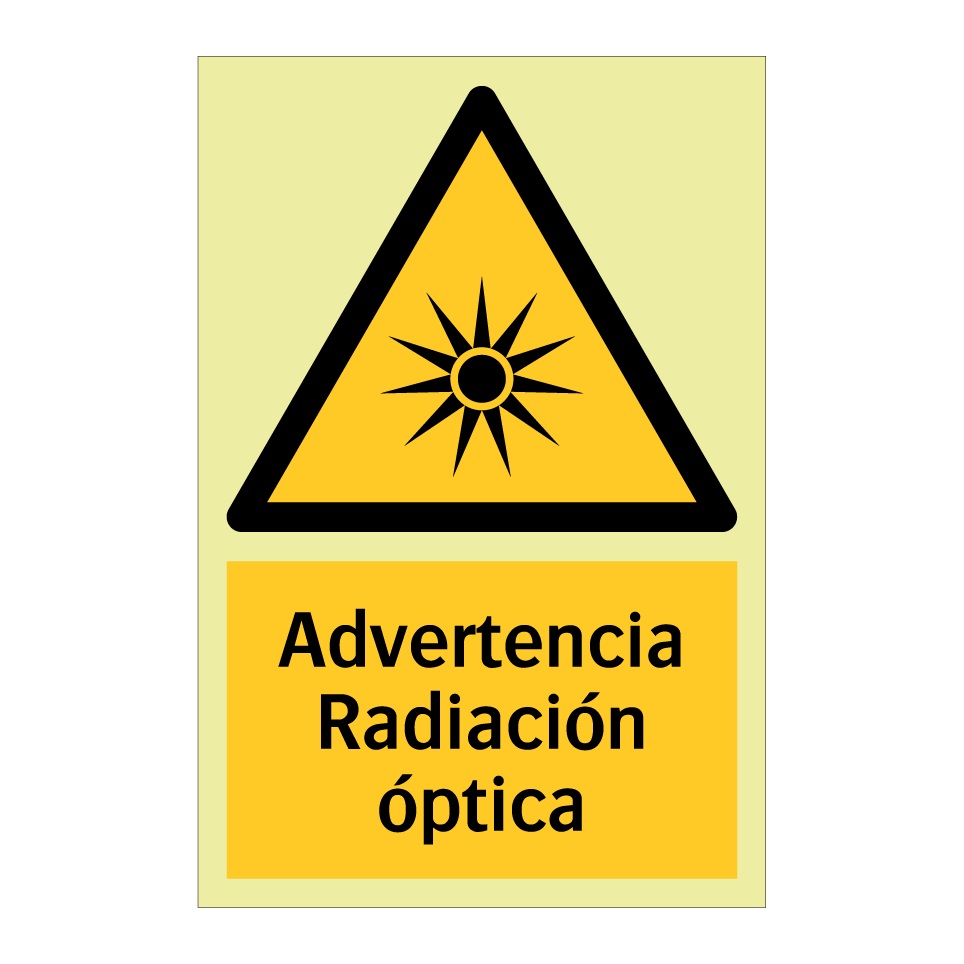 Advertencia Radiación óptica