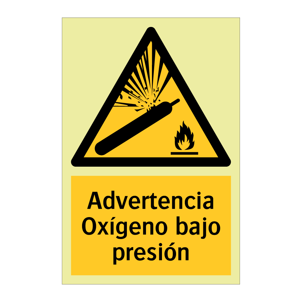 Advertencia Oxígeno bajo presión