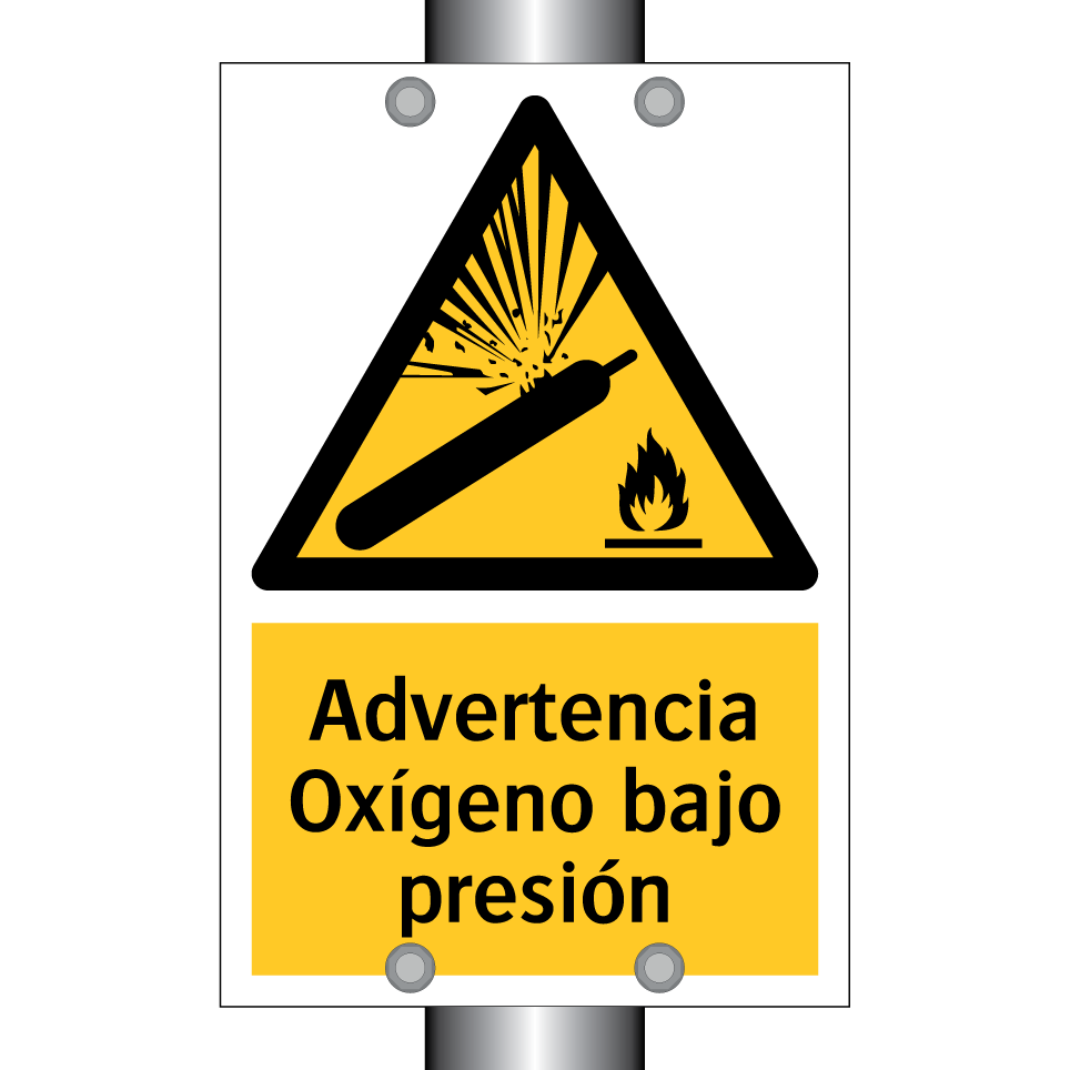 Advertencia Oxígeno bajo presión