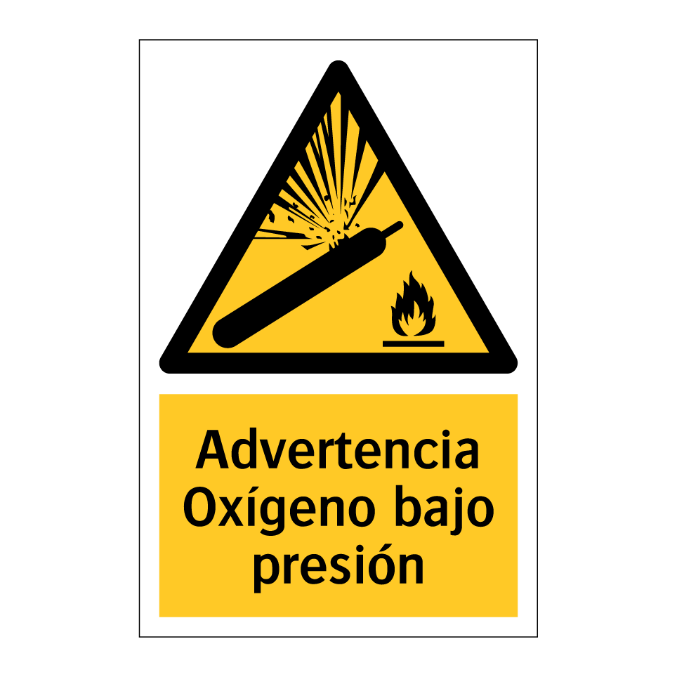 Advertencia Oxígeno bajo presión