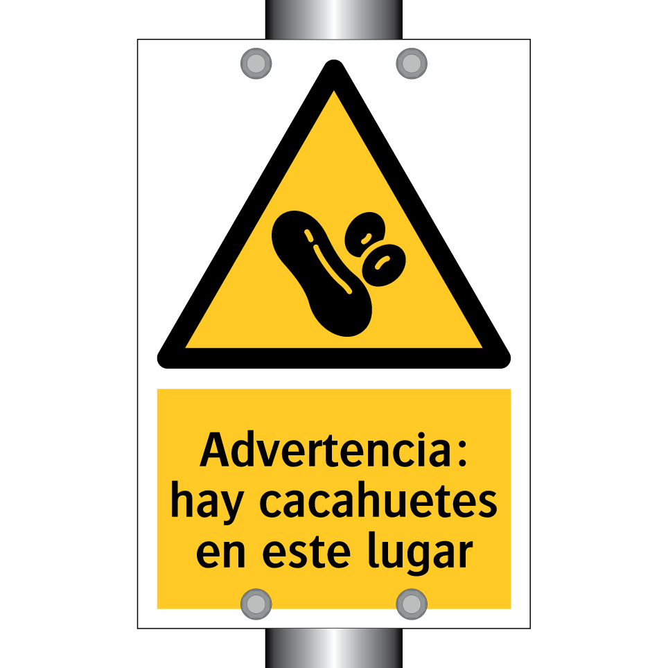 Advertencia: hay cacahuetes en este lugar