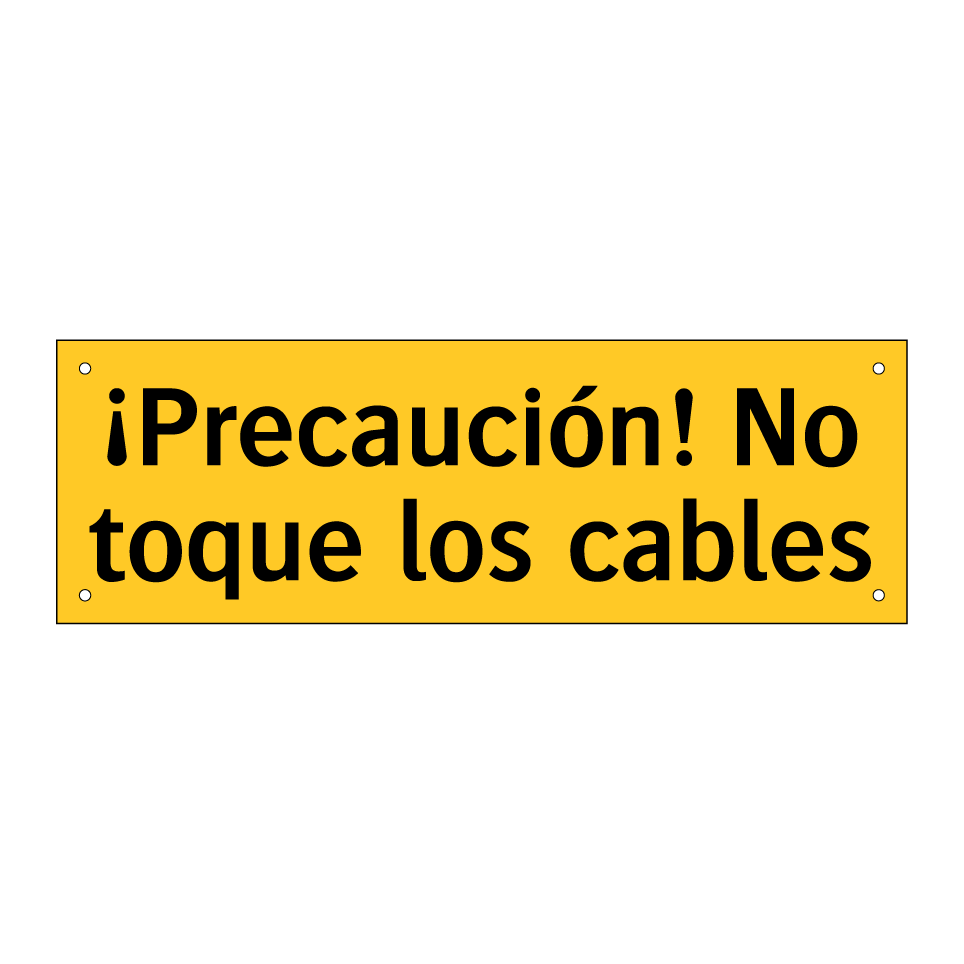 ¡Precaución! No toque los cables