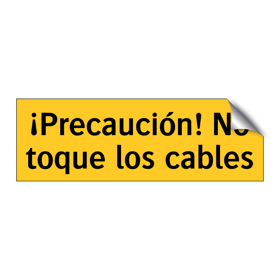 ¡Precaución! No toque los cables