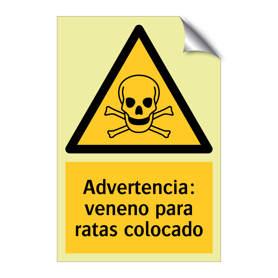 Advertencia: veneno para ratas colocado