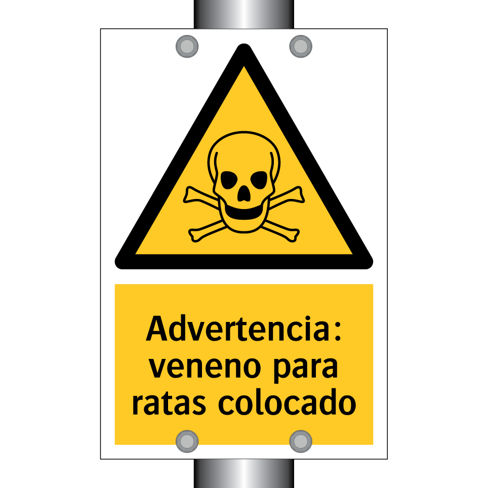 Advertencia: veneno para ratas colocado