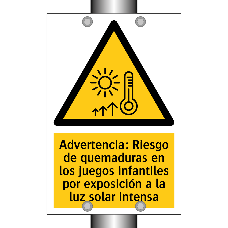 Advertencia: Riesgo de quemaduras en los juegos infantiles por exposición a la luz solar intensa