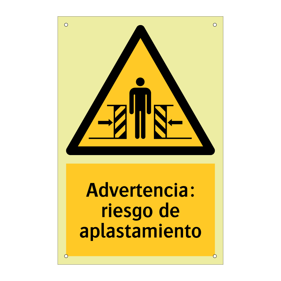 Advertencia: riesgo de aplastamiento