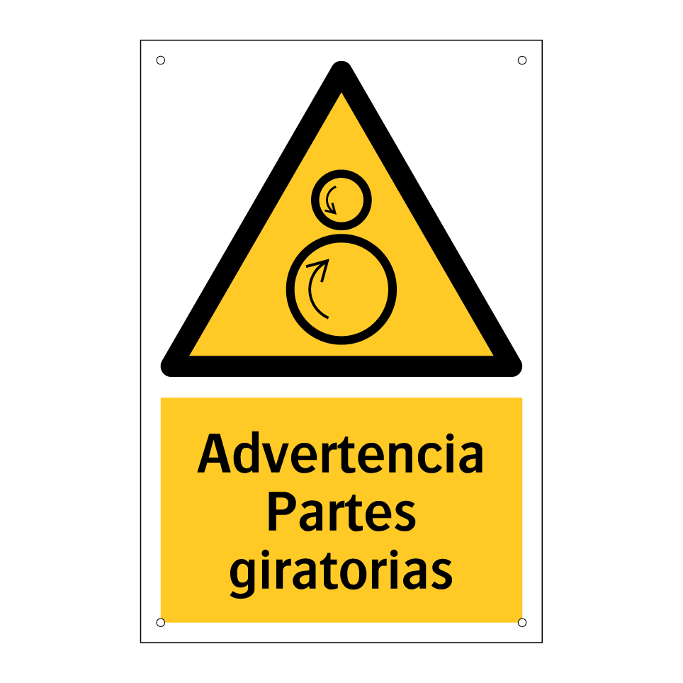 Advertencia Partes giratorias
