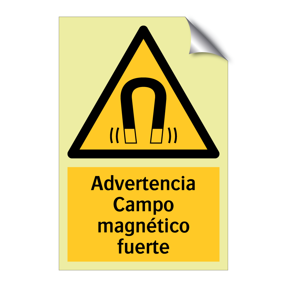 Advertencia Campo magnético fuerte
